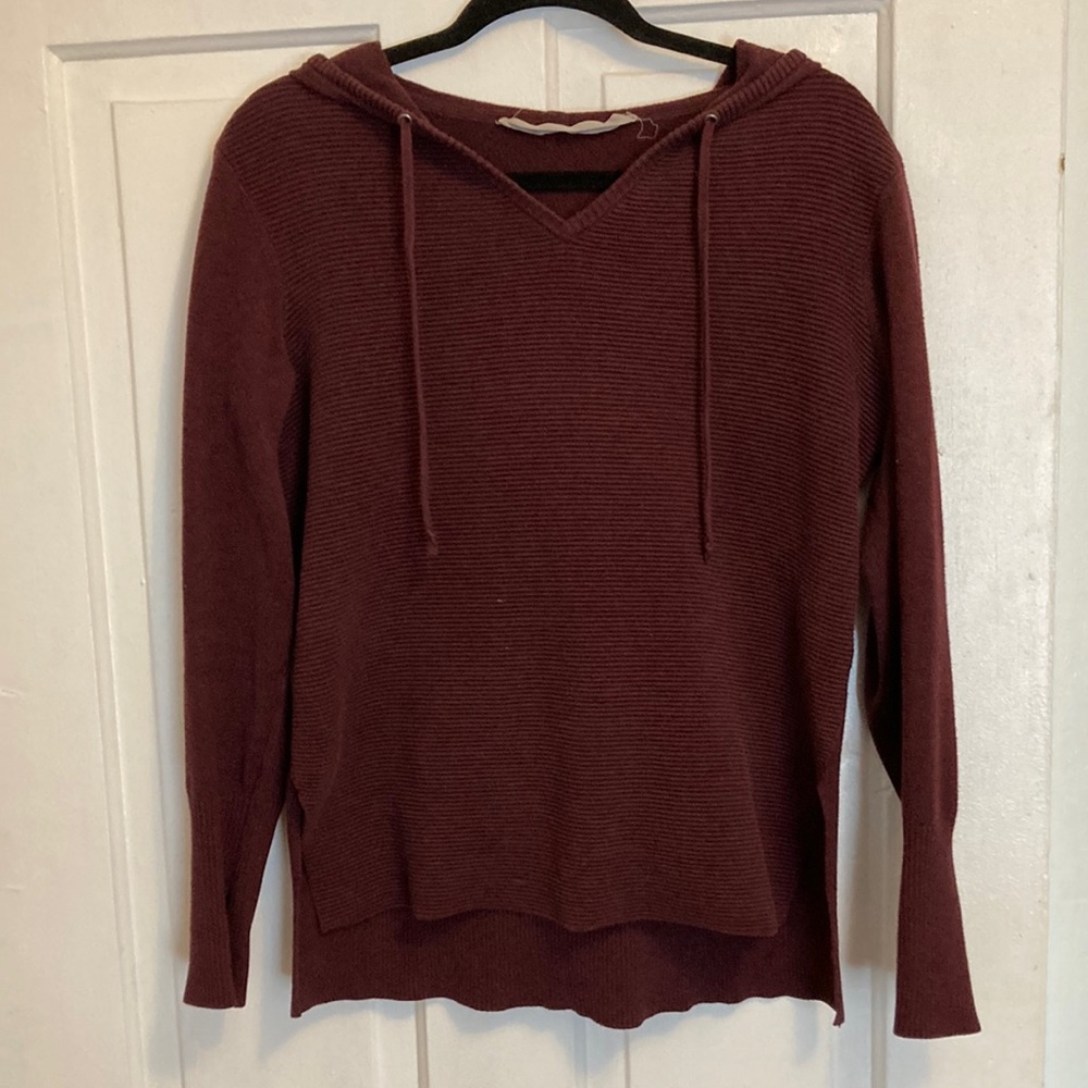 Burgundy Athleta hooded sweater